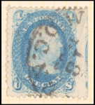 1c blue Franklin single