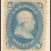 1c blue Franklin single