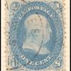 1c blue Franklin single