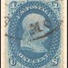 1c blue Franklin single