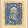 1c blue Franklin single