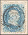 1c blue Franklin single