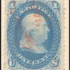 1c blue Franklin single