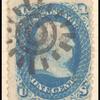 1c blue Franklin single