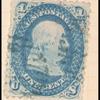 1c blue Franklin single