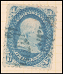 1c blue Franklin single