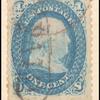 1c blue Franklin single