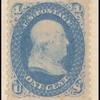1c blue Franklin single