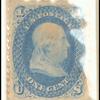 1c blue Franklin single