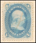 1c blue Franklin single