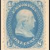 1c blue Franklin single