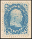 1c blue Franklin single