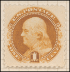 1c buff Franklin reprint single