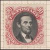 90c carmine & black Lincoln re-issue single