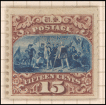 15c brown & blue Landing of Columbus re-issue single