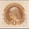 1c buff Franklin reprint single
