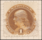 1c buff Franklin reprint single