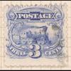 3c blue Locomotive re-issue single