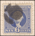 6c ultramarine Washington re-issue single