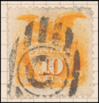 10c yellow Shield & Eagle re-issue single