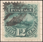 12c green S.S. Adriatic reprint single