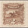 2c brown Post Rider & Horse reprint single