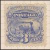 3c blue Locomotive reprint single