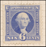 6c blue Washington re-issue single