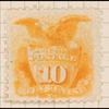 10c yellow Shield & Eagle re-issue single