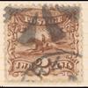 2c brown Post Horse & Rider with G. Grill single