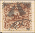 2c brown Post Horse & Rider with G. Grill single