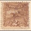 2c brown Post Horse & Rider with G. Grill single