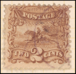 2c brown Post Horse & Rider with G. Grill single