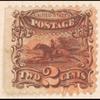 2c brown Post Horse & Rider with G. Grill single