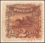 2c brown Post Horse & Rider with G. Grill single