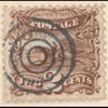 2c brown Post Horse & Rider with G. Grill single