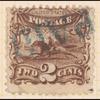 2c brown Post Horse & Rider with G. Grill single