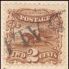 2c brown Post Horse & Rider with G. Grill single