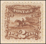 2c brown Post Horse & Rider with G. Grill single