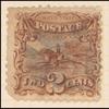 2c brown Post Horse & Rider with G. Grill single