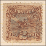 2c brown Post Horse & Rider with G. Grill single