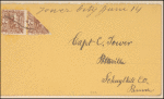 2c brown Post Horse & Rider single and bisect on cover