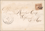 2c brown Post Horse & Rider single and bisect on cover