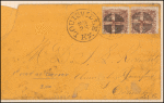 2c brown Post Horse & Rider pair on cover