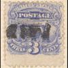 3c ultramarine Locomotive with G. Grill single
