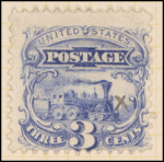 3c ultramarine Locomotive with G grill Specimen single