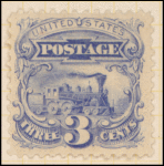 3c ultramarine Locomotive single