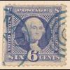 6c ultramarine Washington with G. Grill single