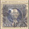 6c ultramarine Washington with G. Grill single