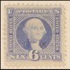 6c ultramarine Washington with G grill Specimen single